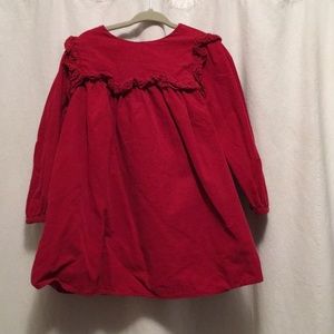 Zara Baby red corduroy dress size 2-3